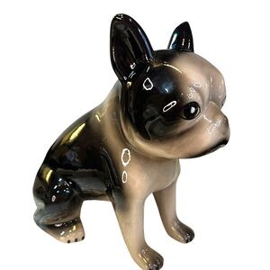Urban Outfitters Ceramic French Bulldog Bank - Black and Tan